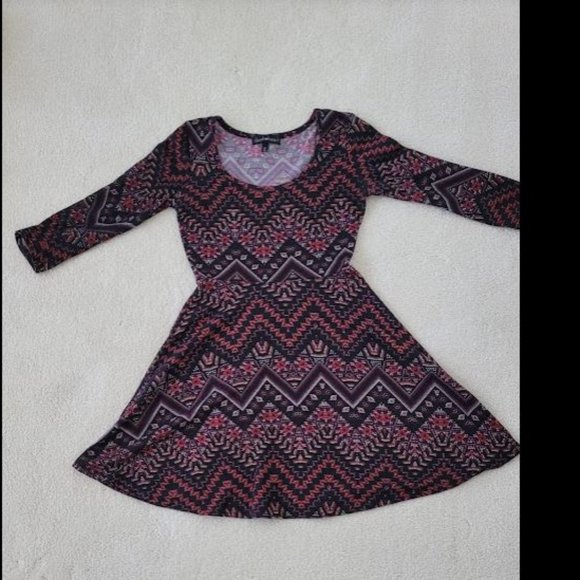 Knot Printed Tribal Resort A-line Dress